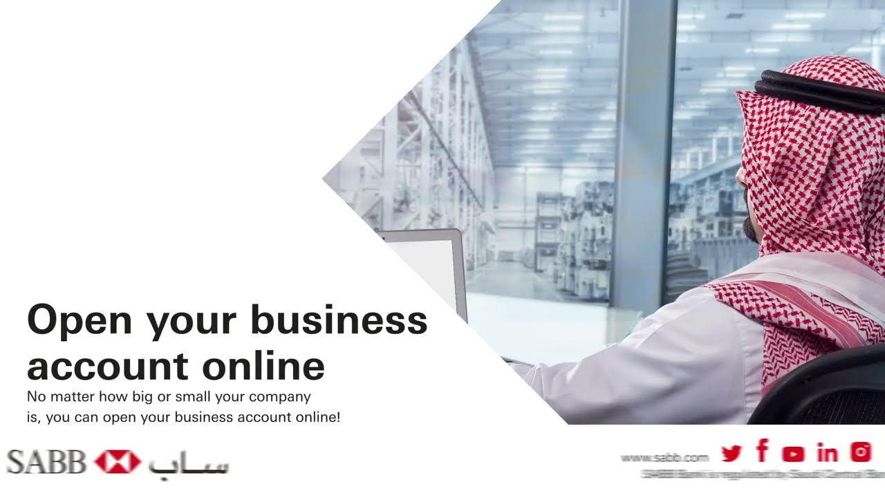 Open your business account online.