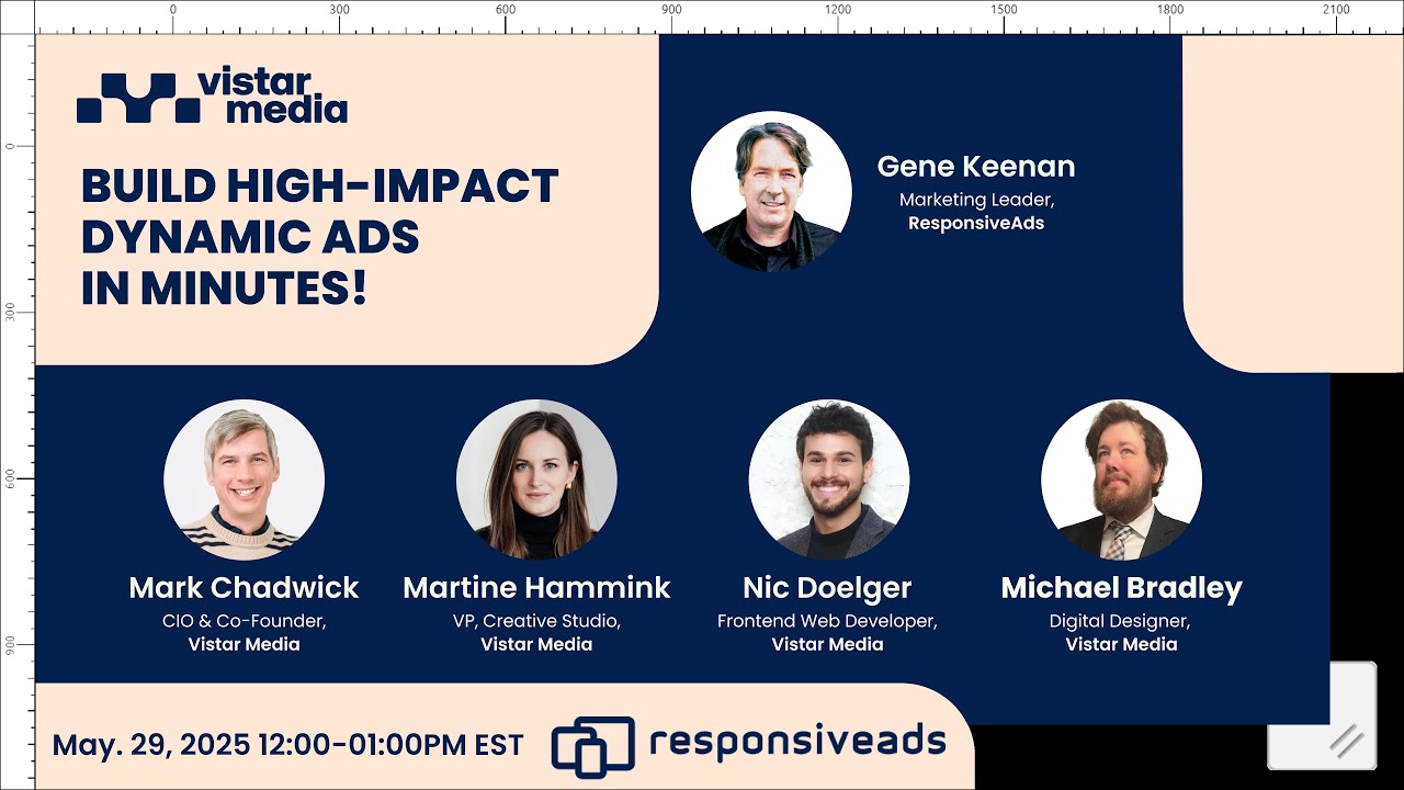 Build High-Impact DOOH Ads in Minutes | ResponsiveAds x Vistar Media Webinar