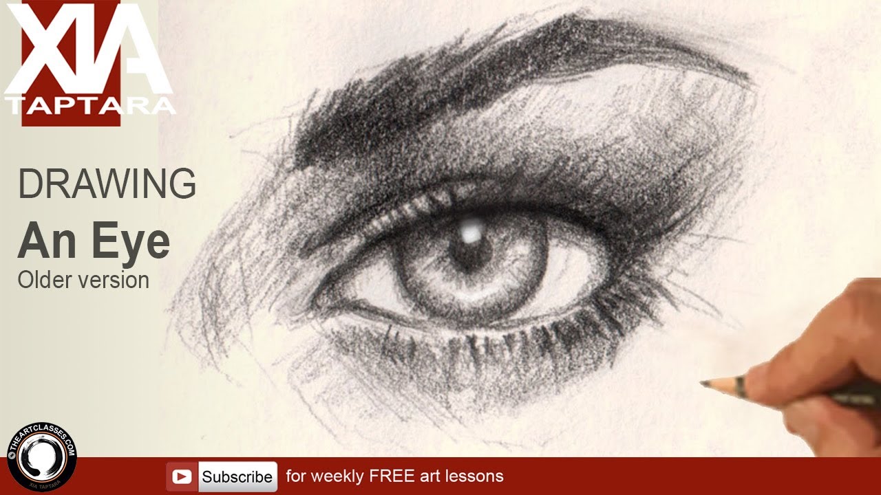 realistic female eye sketch