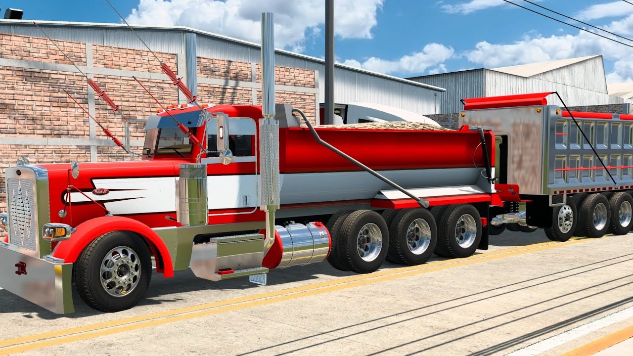 DUMP CON PETERBILT 389 American Truck Simulador Jugando Desde Gfornow CELULAR GAMA MEDIA 