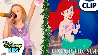🧜‍♀️ 🦀 The Little Mermaid’s Under The Sea Sing-Along | @disneykids 🎤