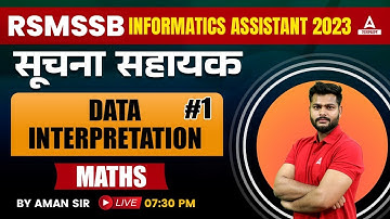 Data Interpretation ( Informatics Assistant) for Suchna Sahayak Maths Classes by Aman Sir #1