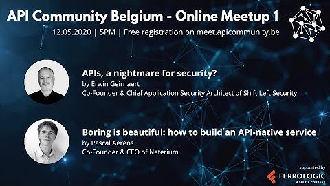 [API Community Belgium - Meetup 1] How to build an API-native service? by Pascal Aerens