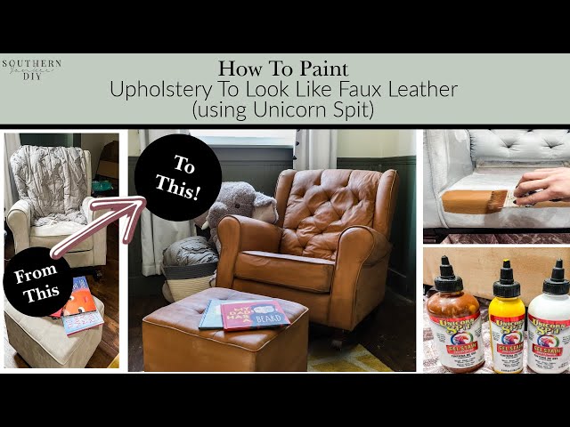 DIY Leather couch - How to paint on Microfiber! Secret Fabric Paint Recipe  - SOFT 