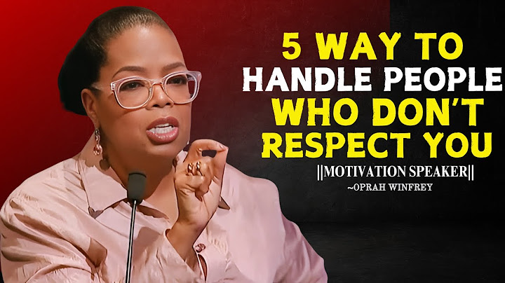 5 Ways to Handle People Who Don’t Respect You | Oprah Winfrey Best Motivational Speech