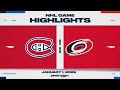 NHL Highlights | Canadiens vs. Hurricanes - January 1, 2026