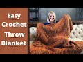 EASY Crochet Throw Blanket : Beginner Friendly : Autumn Throw Blanket