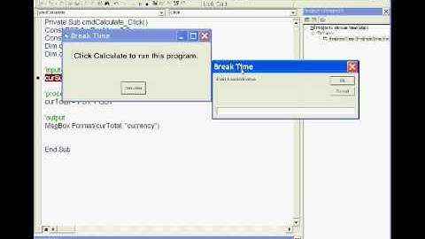 Visual Basic ~  Breakpoints for Debugging