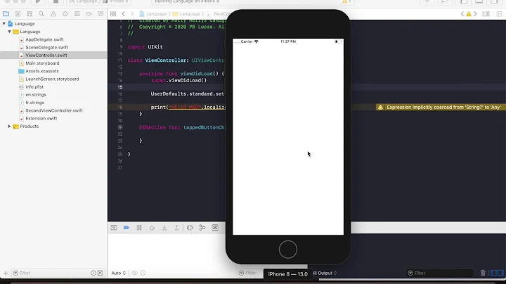 XCode : Swift - Part 1 of 2 Localize App Language without restarting the app (NO IBOutlets needed!)