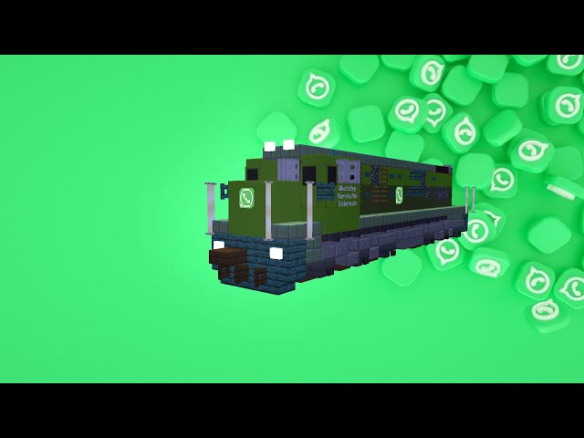 WhatsApp Train Indonesia in Minecraft Animation class=