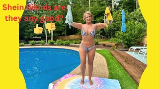 A 58-Year-Old Woman Trys on 3 Cute, Sexy and a Bit Cheeky Inexpensive Bikinis Tryon Poolside