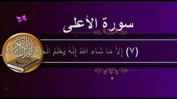 سورة الأعلى | آية (1)          - آية (19)