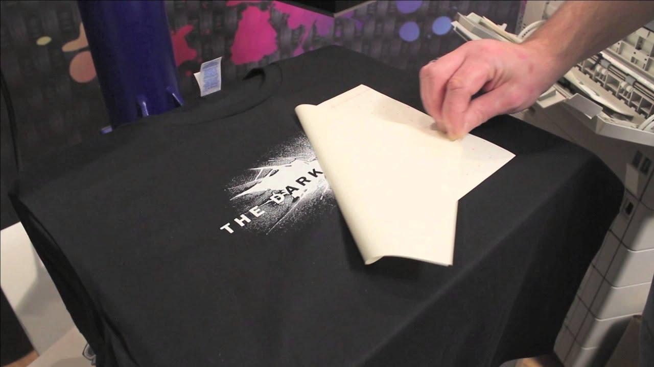 Self Weeding Transfer Paper on Dark Tshirts with White 