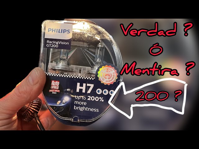 PRUEBA bombillas H7 de PHILIPS Racingvision GT200 