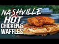 NASHVILLE HOT CHICKEN AND WAFFLES (BETTER THAN KFC!) | SAM THE COOKING GUY 4K