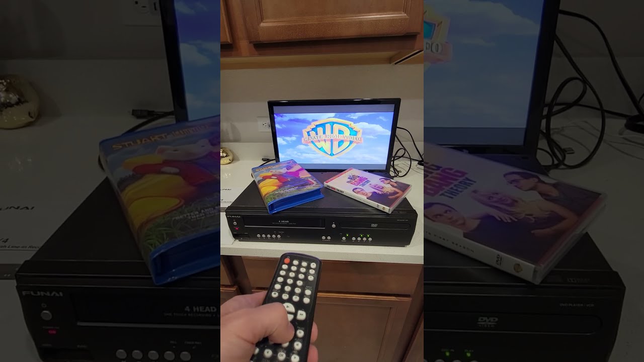 FUNAI VCR DVD COMBO PLAYER MODEL DV220FX4 WITH REMOTE TESTING VIDEO