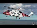 HM CoastGuard S-92 G-CGML landing & departing Spittal - March 2017