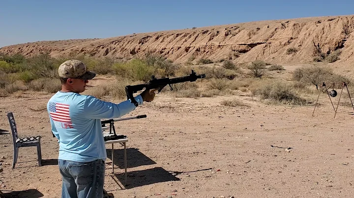 Kevin and the 50 BMG arm braced pistol one handed