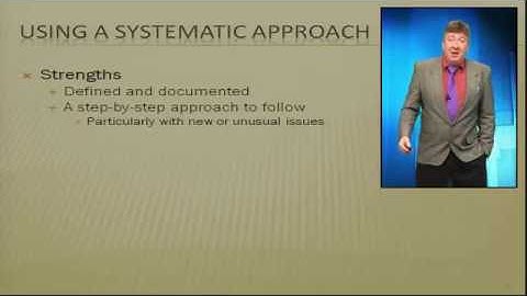 Using a Systematic Approach