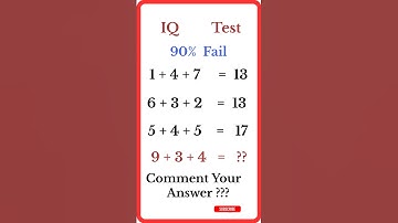 IQ II IQ Test II Brain test II Math