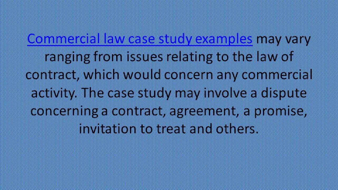 case study related to business law