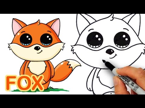 How To Draw A Cartoon Fox Cute And Easy Youtube