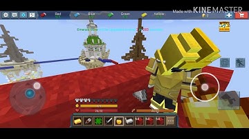 Building a biggest water slide in Bed wars Blockman go