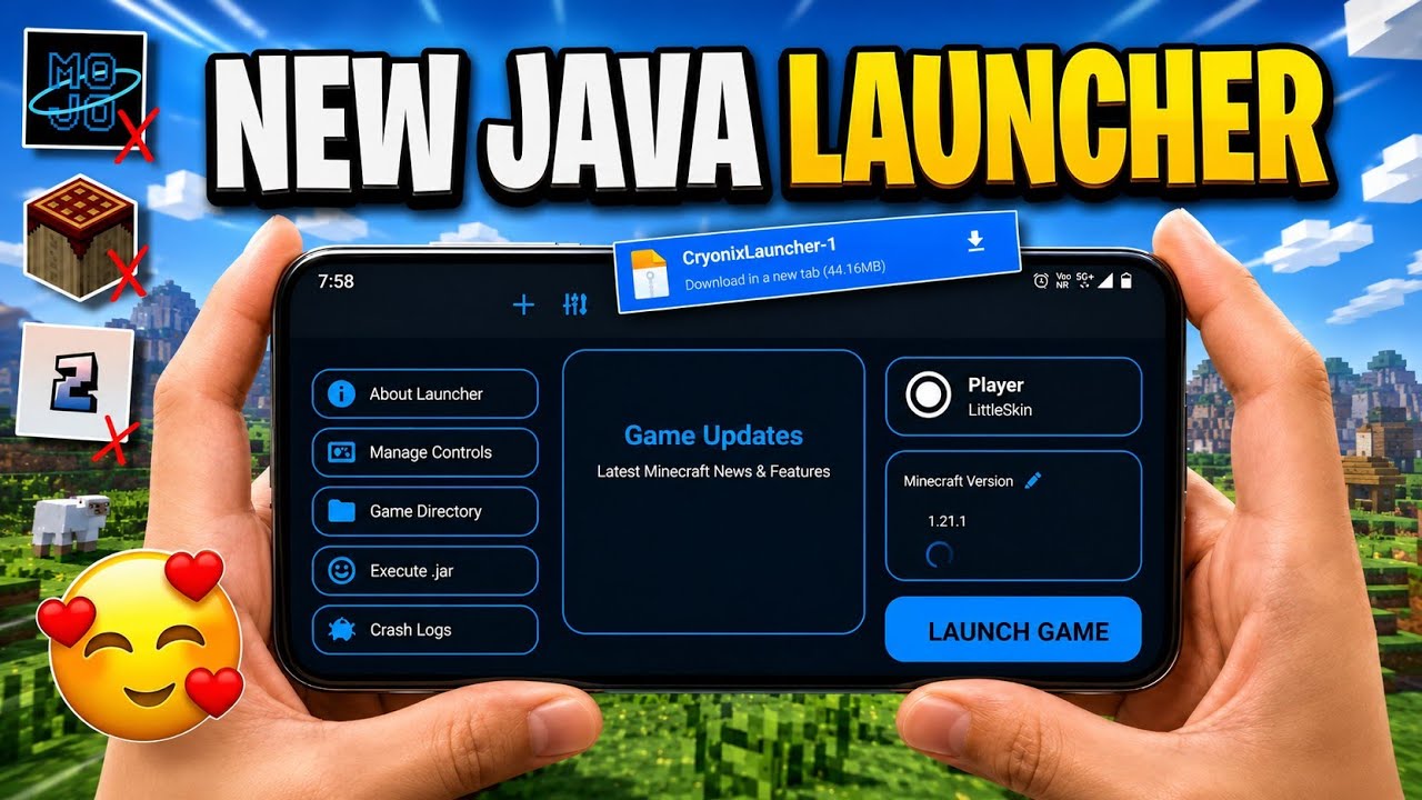 🔥 NEW Cryonix Launcher for Minecraft Java Edition Mobile 😍 | better ...