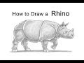 How to draw a rhinoceros indian