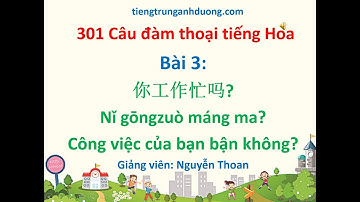Giáo trình 301 câu đàm thoại tiếng Hoa (bài 3): Công việc của bạn bận không?