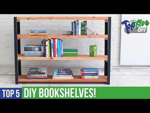 TOP 5 DIY Bookshelves! The best maker build videos for your next