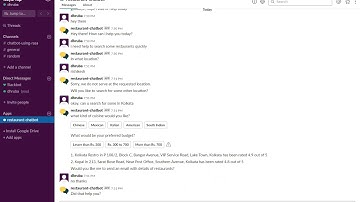 RASA NLP restaurant chatbot with slack integration