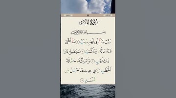 قرآن كريم/سورة المسد بصوت القارئ حسام الدين عبادي #قرآن #quran #relaxing