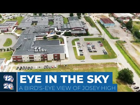 WATCH: Drone footage of Josey High School after shooting
