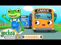 Gecko sobre el autobús | Garaje de Gecko | Carros para niños | Vídeos educativos