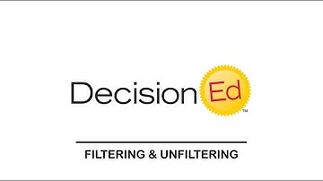 Decision Ed - Filtering the Dashboard