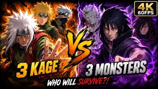  3 KAGE vs 3 MONSTERS… WHO WILL SURVIVE?! 😱🔥 | 4K screenshot 2