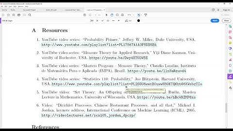 Brief introduction to probability measure spaces