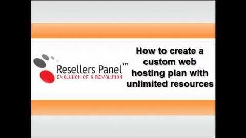 How to create a custom web hosting plan with unlimited resources