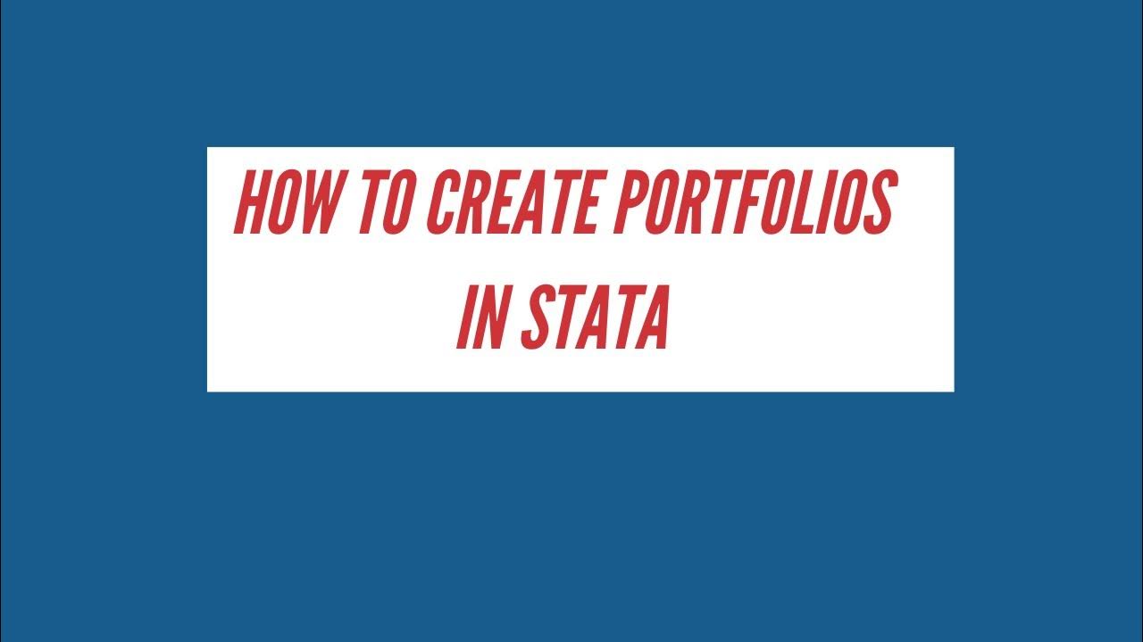 how-to-create-portfolios-and-calculate-portfolio-return-in-stata-youtube