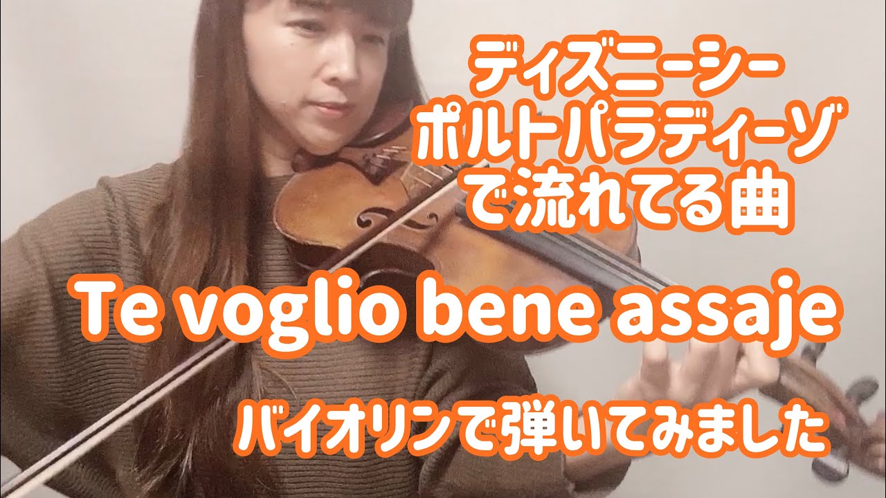 ディズニーシー ポルトパラディーゾで流れてる曲 弾いてみました Te Voglio Bene Assaje Violin 石川寛子 Youtube