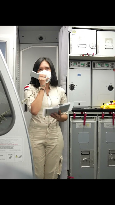 Announcement Pramugari Cantik Super Air Jet Rute Baru Jogja- Lombok dalam Pesawat Airbus A320
