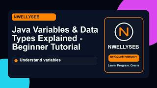 Java Variables & Data Types Explained - Beginner Tutorial