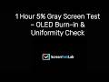 1 Hour 5% Gray Screen Test – OLED Burn-in &amp; Uniformity Check