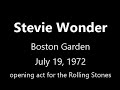 Stevie Wonder, Boston Garden, 1972 July 19