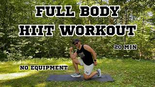 20 Min FULL BODY HIIT WORKOUT (No Equipment)