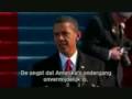 Fragment of obamas inauguration speech  subtitled live  with closed captions