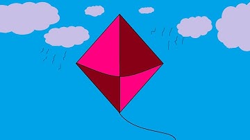How to draw flying kite in ms paint||ms paint||