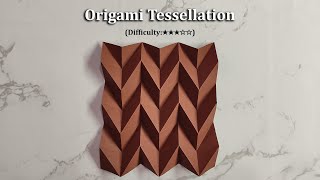 Detailed Tutorial Origami Miura-Ori Tessellation Easy 6X6 Grid Fold