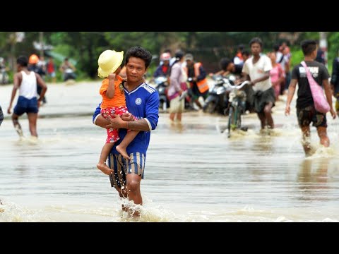 Thousands flee homes in Myanmar as dam breach floods 85 villages - YouTube